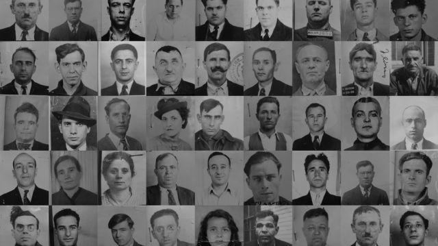 Portraits from correspondence concerning deportations between Greece and the US, 1936-1940.